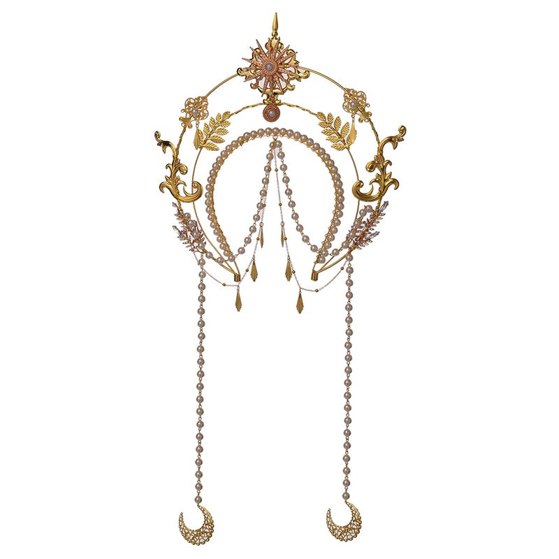 BLESSUME Halo Crown Mary Goddess Headband Women's Halloween Costume Goddess Headpiece (Style 11) - Image 1